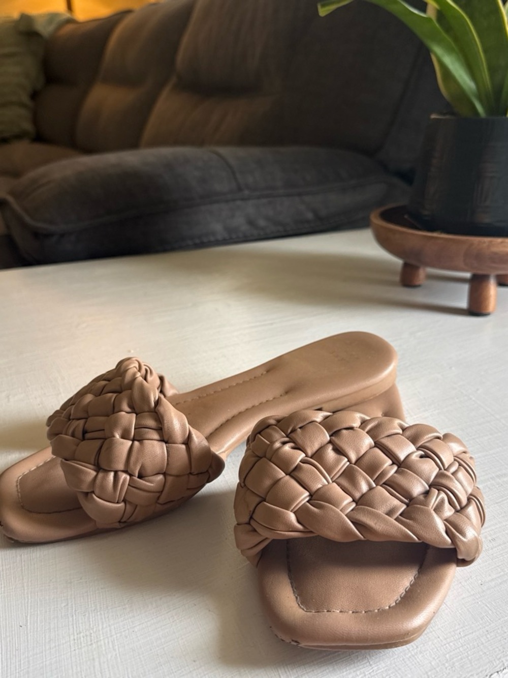 a new day Braided Slide Sandals - Brown